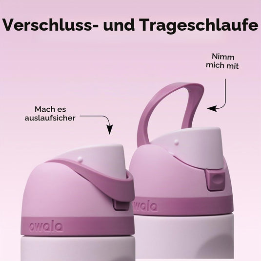Geïsoleerde RVS drinkfles 710 ml met rietje en lekvrije dop – waterfles – thermosfles