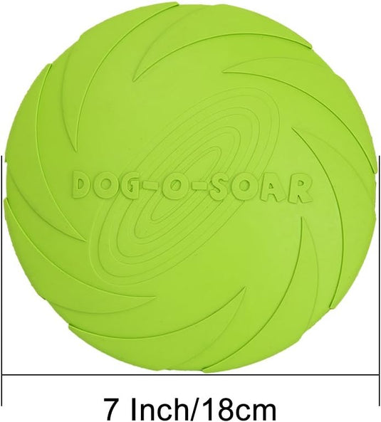 2x hondenfrisbee 17,8 cm – drijvende rubberen werpschijf voor apporteren en waterspel