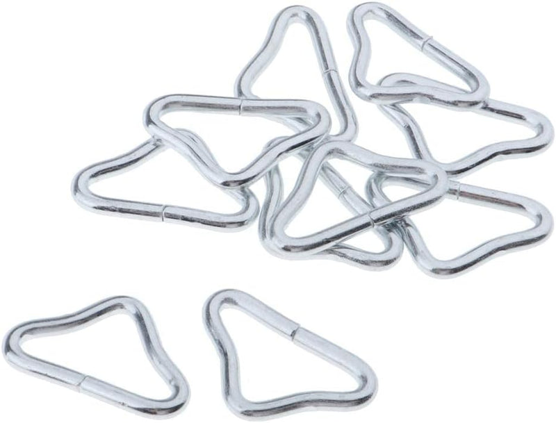 Laad afbeelding in Galerijviewer, Trampoline driehoeksringen 10 stuks 38 mm van verzinkt staal – V-ringen – trampoline accessoires
