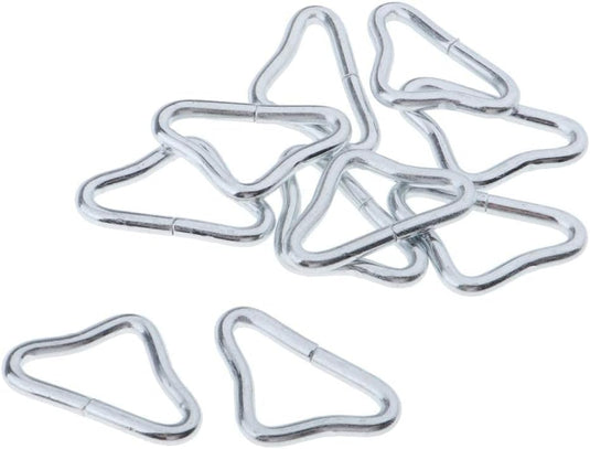 Trampoline driehoeksringen 10 stuks 38 mm van verzinkt staal – V-ringen – trampoline accessoires