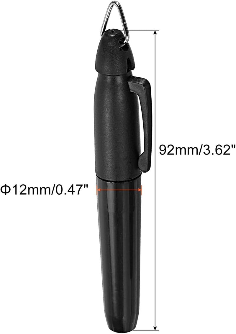 Load image into Gallery viewer, Mini permanente markers 6 stuks met sleutelclip zwarte inkt – golfbal markers – sport accessoires
