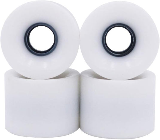 Skateboard wielen 60 x 45 mm 78A PU 4 stuks wit – longboard cruiser pennyboard wielen
