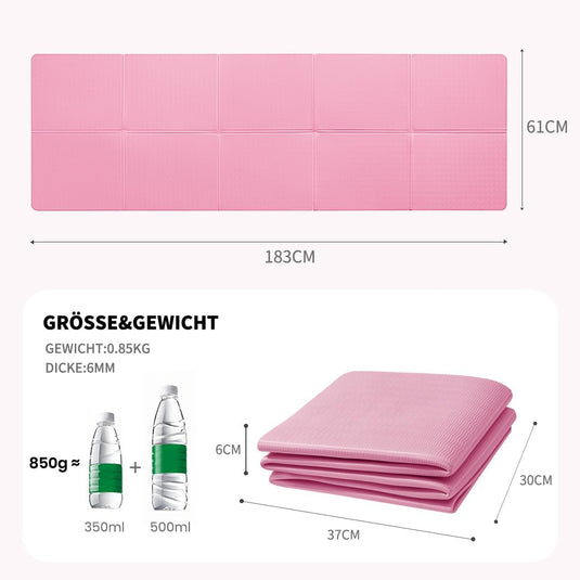 Opvouwbare yogamat TPE antislip 6 mm