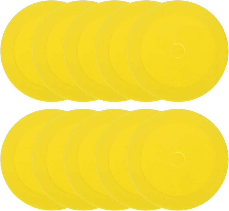 Carica immagine in Galleria Viewer, Vloermarkers 10 stuks 15,5 cm antislip wit – platte trainingskegels – voetbal basketbal accessoires
