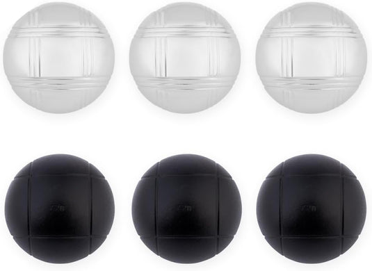 Jeu de pétanque avec 6 boules métalliques de 74 mm, sac de transport inclus – boules de pétanque – jeu d’extérieur