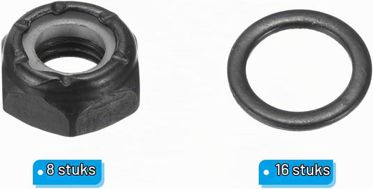 Skateboard borgmoeren en spacers set – truck as hardware – longboard skateboard accessoires