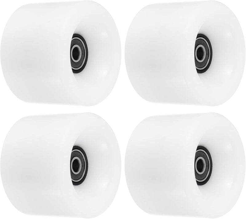 Load image into Gallery viewer, Longboard wielen 70 x 51 mm 78A met ABEC-9 lagers 4 stuks wit – cruiser skateboard wielen
