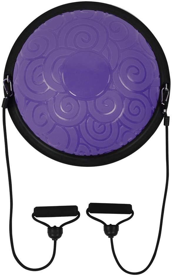 Laden Sie das Bild in Galerie -Viewer, Balanstrainer 46 cm met weerstandsbanden – antislip halve bal – core training – evenwichtstraining
