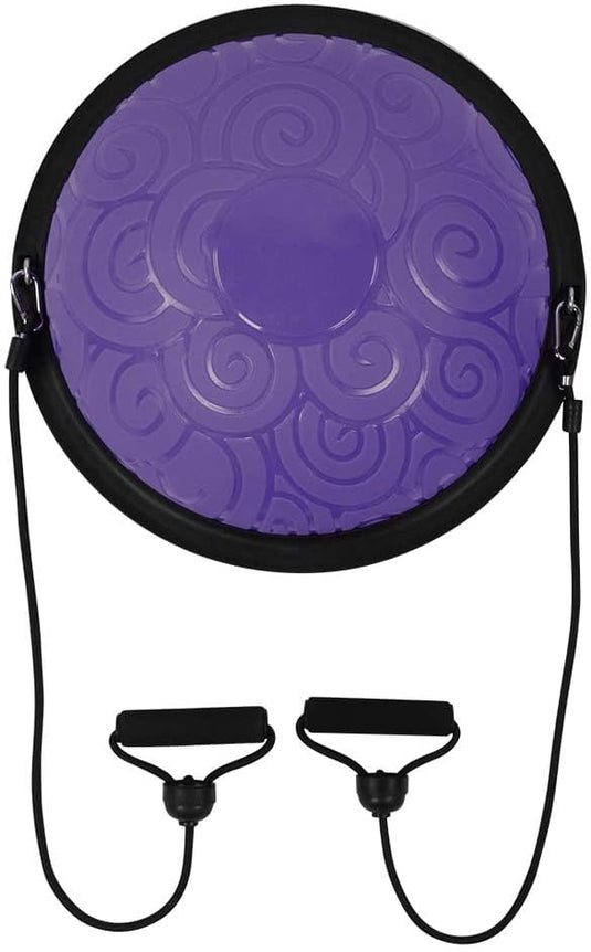 Balanstrainer 46 cm met weerstandsbanden – antislip halve bal – core training – evenwichtstraining