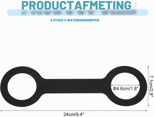 Siliconen waterfles draaggreep (2 stuks) - Antislip fleshouder riem - Fles draagriem 500-1000 ml
