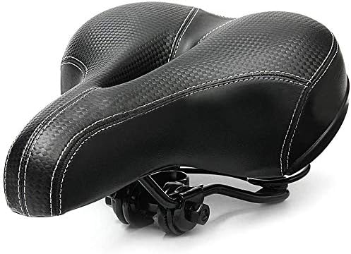 Comfortabel fietszadel met traagschuim en dubbele vering zwart