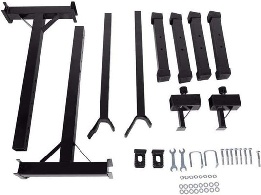Squat rek, halterrek, halterstandaard, maximale belasting 200 kg, stalen frame, verstelbare hoogte, 105-160cm. Ideaal voor spier-, squat- en bankoefeningen