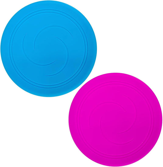 2x zachte frisbee 17 cm – flexibele siliconen werpschijven voor kinderen en buiten spelen