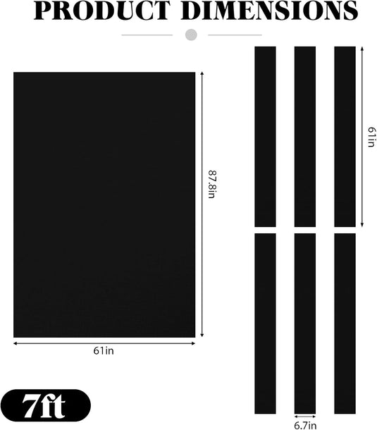 Biljartdoek wolmix voor 7 ft pooltafel zwart