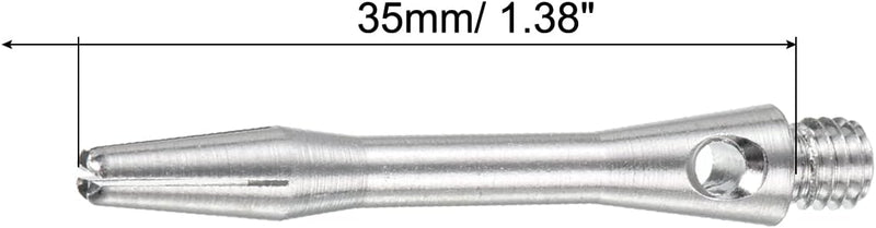 Laad afbeelding in Galerijviewer, Dartschachten 9 stuks 35 mm van aluminium zilver – 2BA dart shafts – dart accessoires
