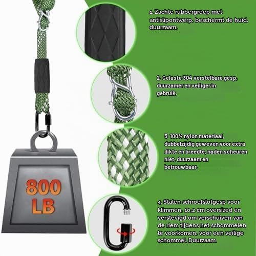 Chargez l'image dans la visionneuse de la galerie, Kit de fixation pour balançoire, 2 pièces – corde de balançoire réglable en nylon de 101 cm avec mousquetons – jusqu'à 363 kg – intérieur et extérieur
