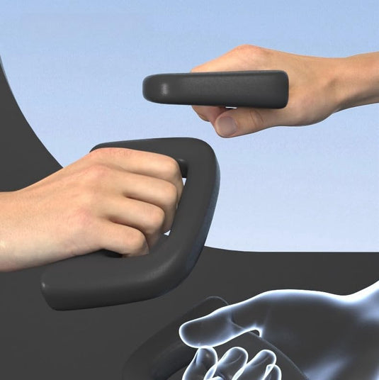 Neopreen dumbbells met D-greep set van 2 stuks