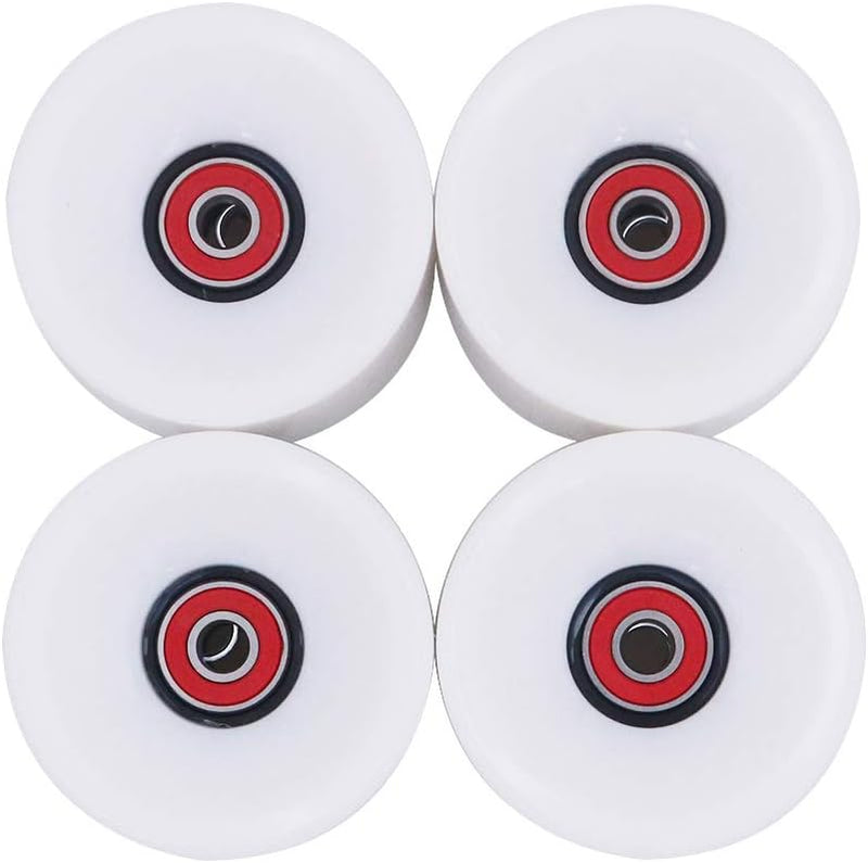 Laden Sie das Bild in Galerie -Viewer, Longboard wielen 70 x 51 mm 78A met ABEC-9 lagers 4 stuks wit – cruiser skateboard wielen
