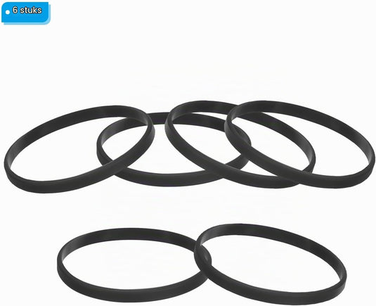 Siliconen armbanden 6 stuks 180 mm – elastische polsbandjes – sport en team accessoires