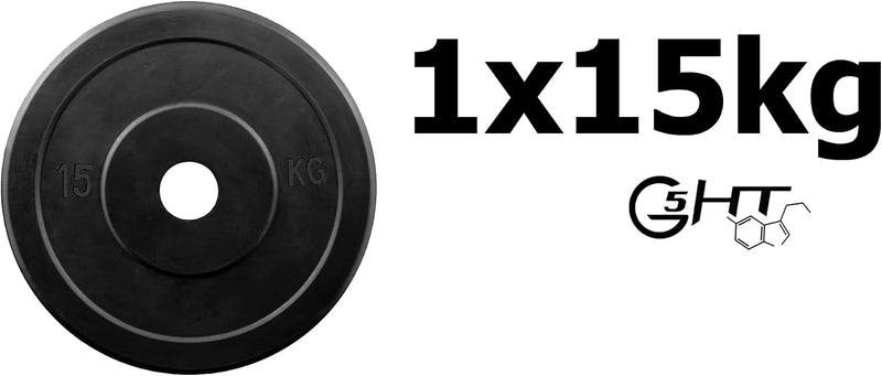 Load image into Gallery viewer, Rubberen gietijzeren schijven G5 HT SPORT Ø gat 25 mm voor sportschool en thuisgymnastiek van 0,5 tot 20 kg voor stuur en halters
