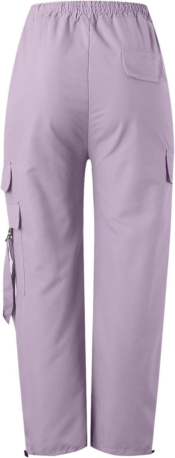 Laden Sie das Bild in Galerie -Viewer, Dames baggy cargobroek met wijde pijpen trekkoord en zakken – streetwear broek – joggingbroek
