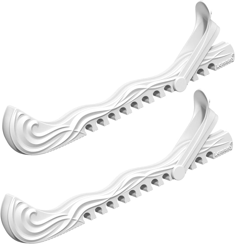 Load image into Gallery viewer, Verstelbare schaatsbeschermers wit 27 cm – 1 paar
