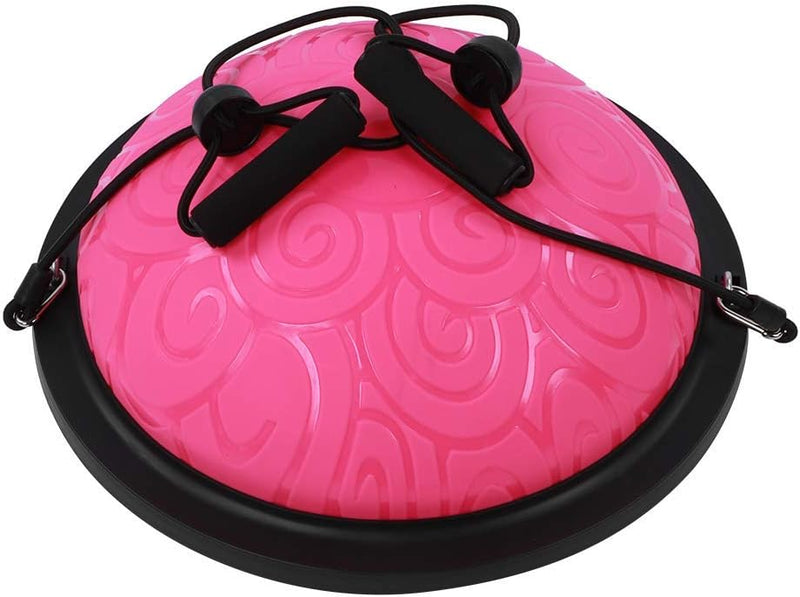 Laden Sie das Bild in Galerie -Viewer, Balanstrainer 46 cm met weerstandsbanden – antislip halve bal – core training – evenwichtstraining
