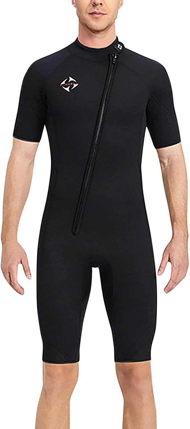 Load image into Gallery viewer, Heren wetsuit 3 mm neopreen met lange mouwen en ritssluiting – duikpak – surfpak
