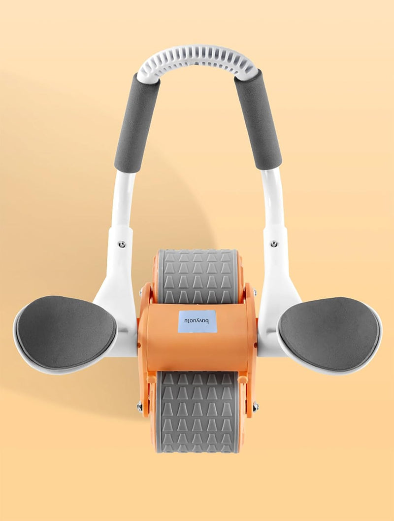 Laad afbeelding in Galerijviewer, Ab roller met elleboogsteun automatische terugslag en dubbele wielen – buikspiertrainer – ab wheel
