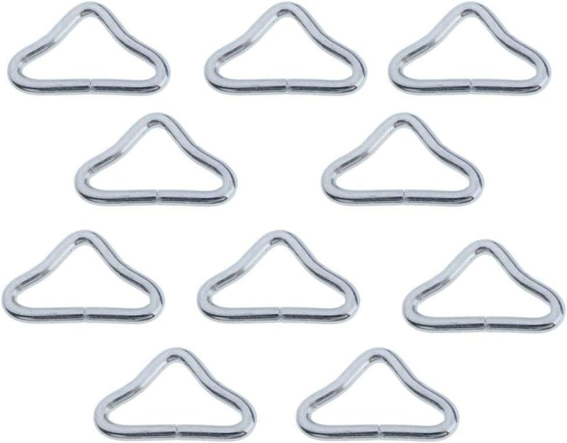 Laad afbeelding in Galerijviewer, Trampoline driehoeksringen 10 stuks 38 mm van verzinkt staal – V-ringen – trampoline accessoires
