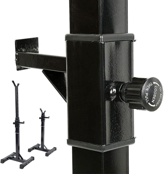 Squat rek, halterrek, halterstandaard, maximale belasting 200 kg, stalen frame, verstelbare hoogte, 105-160cm. Ideaal voor spier-, squat- en bankoefeningen