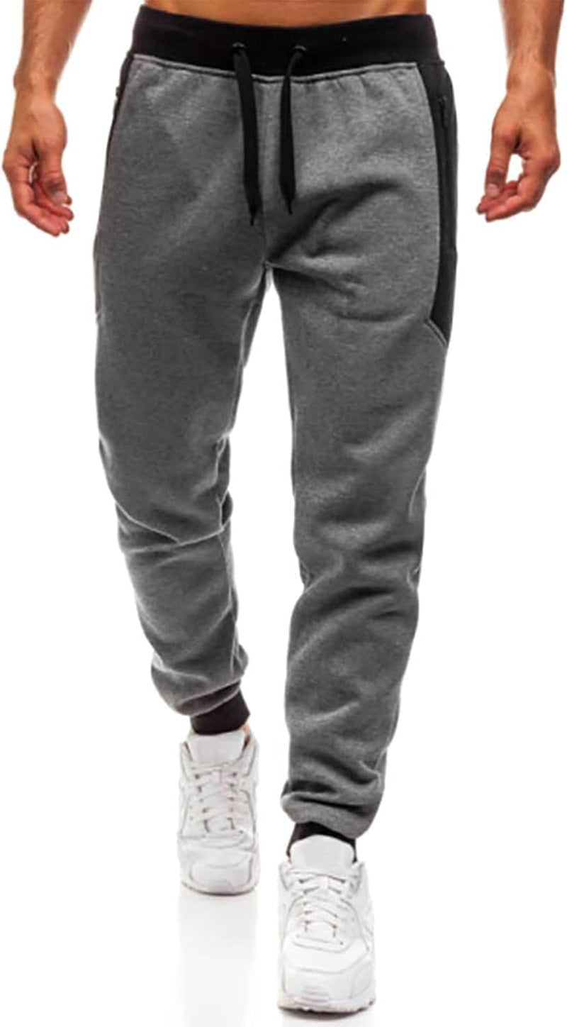 Laden Sie das Bild in Galerie -Viewer, Heren joggingbroek van katoenmix met zakken en print – sportbroek – trainingsbroek
