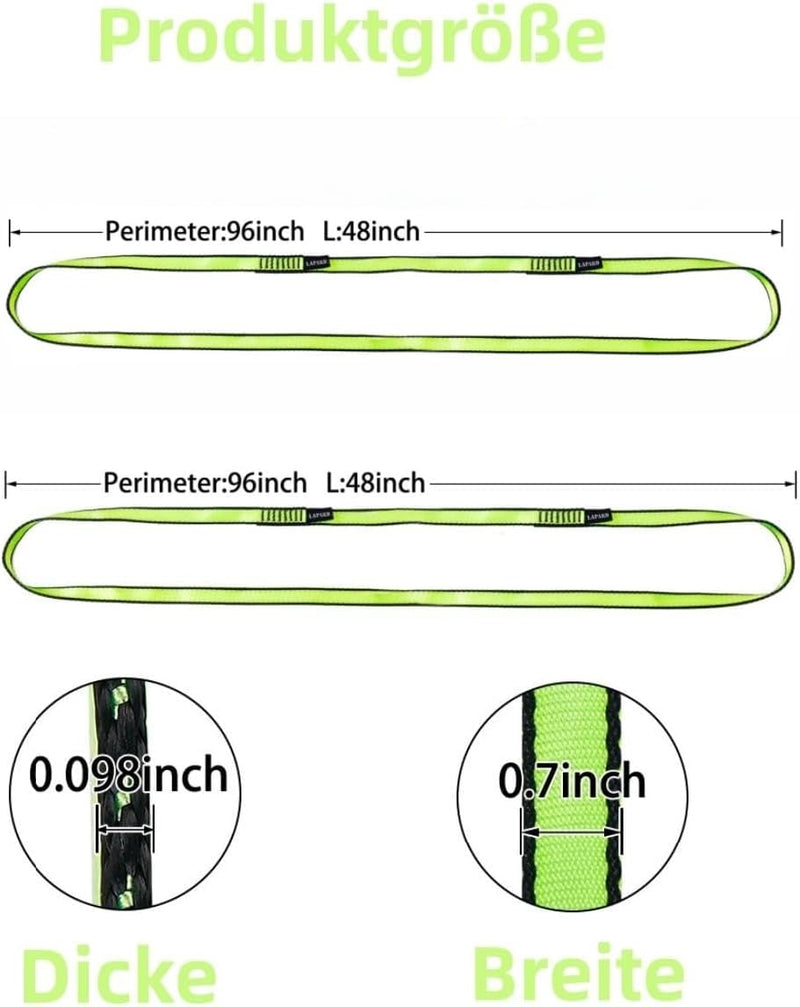 Load image into Gallery viewer, 2x klimlus 22 kN – CE-gecertificeerde nylon bandsling 19 mm voor klimmen en redding
