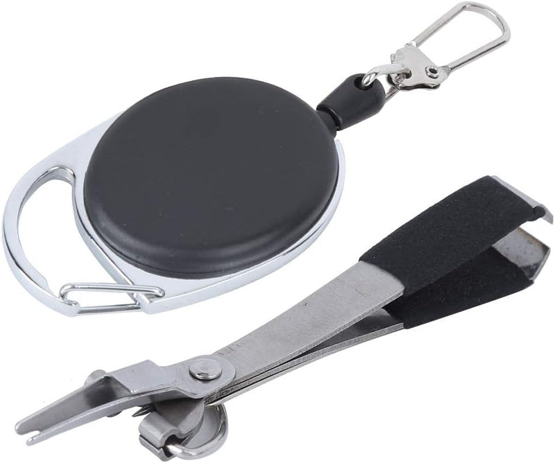 Load image into Gallery viewer, Multifunctioneel visgereedschap met lijnknipper en knopenmaker inclusief intrekbare sleutelhanger – knooptool – vliegvisaccessoires
