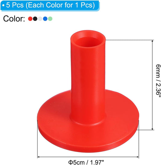 Rubber golf tees 6x5 cm (5 stuks) - Oefen tees voor hitting mats - Golf balhouder driving range
