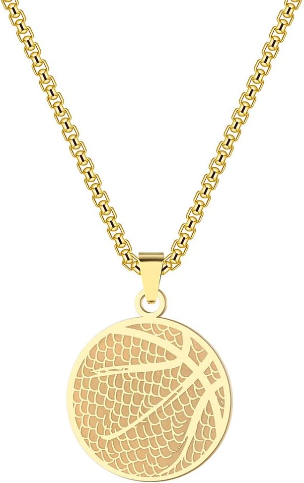 Laad afbeelding in Galerijviewer, Basketbal ketting met hanger roestvrij staal
