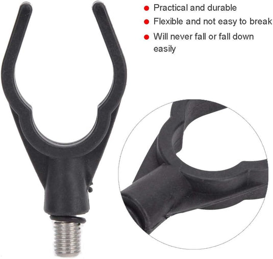 Têtes de support de canne, 4 pièces, en plastique avec filetage en acier inoxydable – porte-cannes – supports de pêche