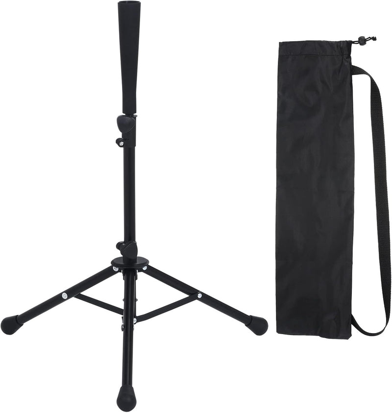 Laden Sie das Bild in Galerie -Viewer, Verstelbare batting tee 63-104 cm met statief zwart – baseball slagstandaard – honkbal softball accessoires
