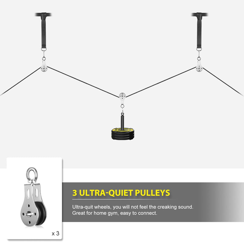 Laad afbeelding in Galerijviewer, Fitness Cable lat Pulley Systeem, DIY Home Gym Machine Pulley System Fitness Kabel Katrol voor LAT Pulldowns, Biceps Krul, Triceps Extensions, Spieren Kweken Workout
