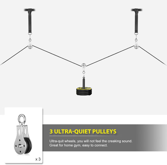 Fitness Cable lat Pulley Systeem, DIY Home Gym Machine Pulley System Fitness Kabel Katrol voor LAT Pulldowns, Biceps Krul, Triceps Extensions, Spieren Kweken Workout