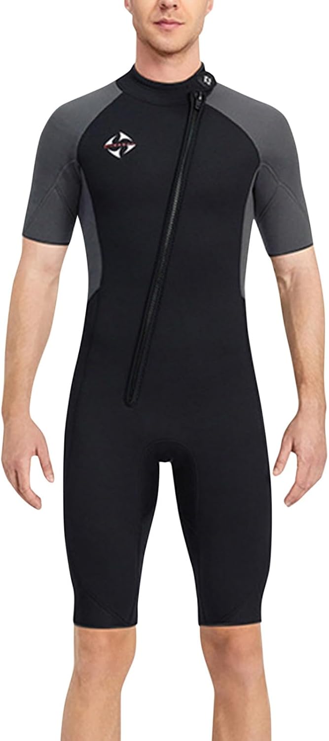 Load image into Gallery viewer, Heren wetsuit 3 mm neopreen met lange mouwen en ritssluiting – duikpak – surfpak
