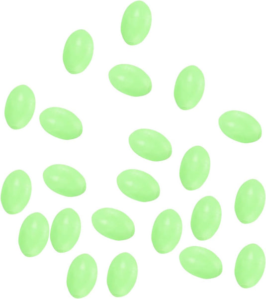 Lichtgevende viskralen 100 stuks 8 x 6 mm met opbergdoos – glow beads – visaccessoires