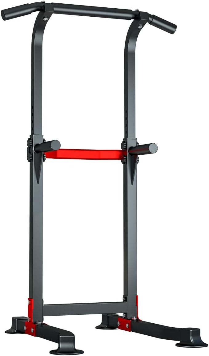 Laad afbeelding in Galerijviewer, Power tower met verstelbare optrekstang en dip station tot 150 kg – pull-up bar – krachtstation
