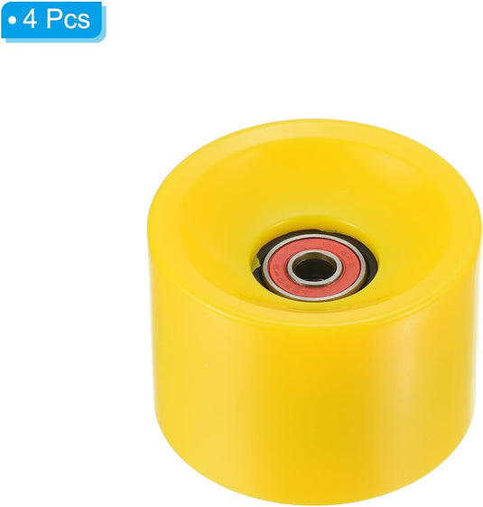 Longboard wielen 70 x 51 mm 78A met ABEC-9 lagers 4 stuks blauw – cruiser skateboard wielen