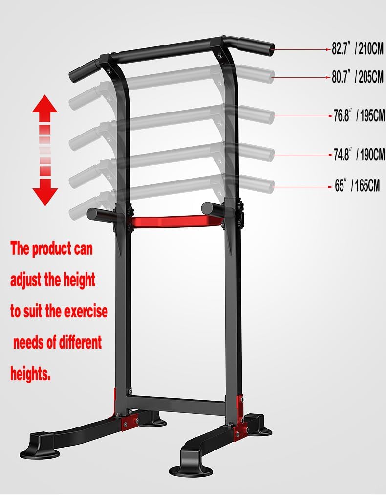 Laad afbeelding in Galerijviewer, Power tower met verstelbare optrekstang en dip station tot 150 kg – pull-up bar – krachtstation
