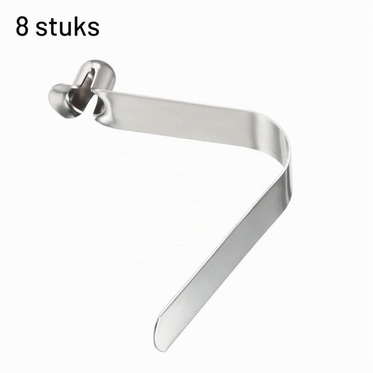 Veerklemmen voor telescopische buizen 8x5,5 mm (8 stuks) - Kajak peddel borgpennen - Tentpaal borgclips staal