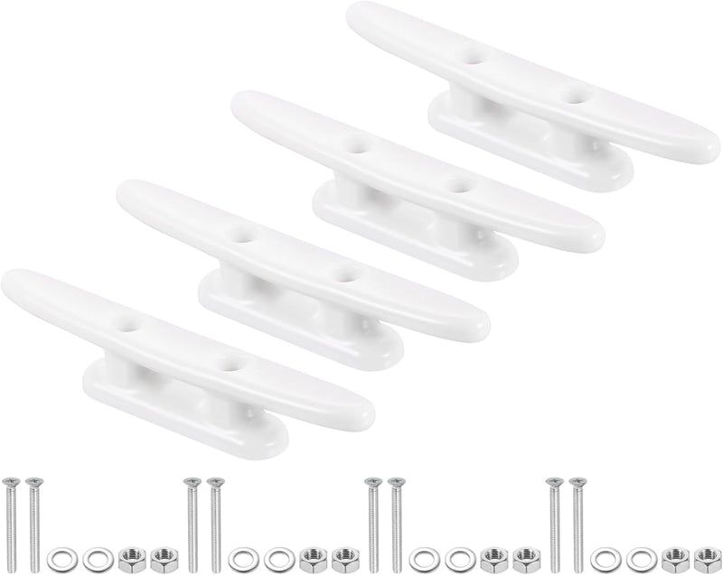 Carica immagine in Galleria Viewer, Bootkikkers 4 stuks 100 mm van nylon wit met schroeven – touwklemmen – boot kajak accessoires
