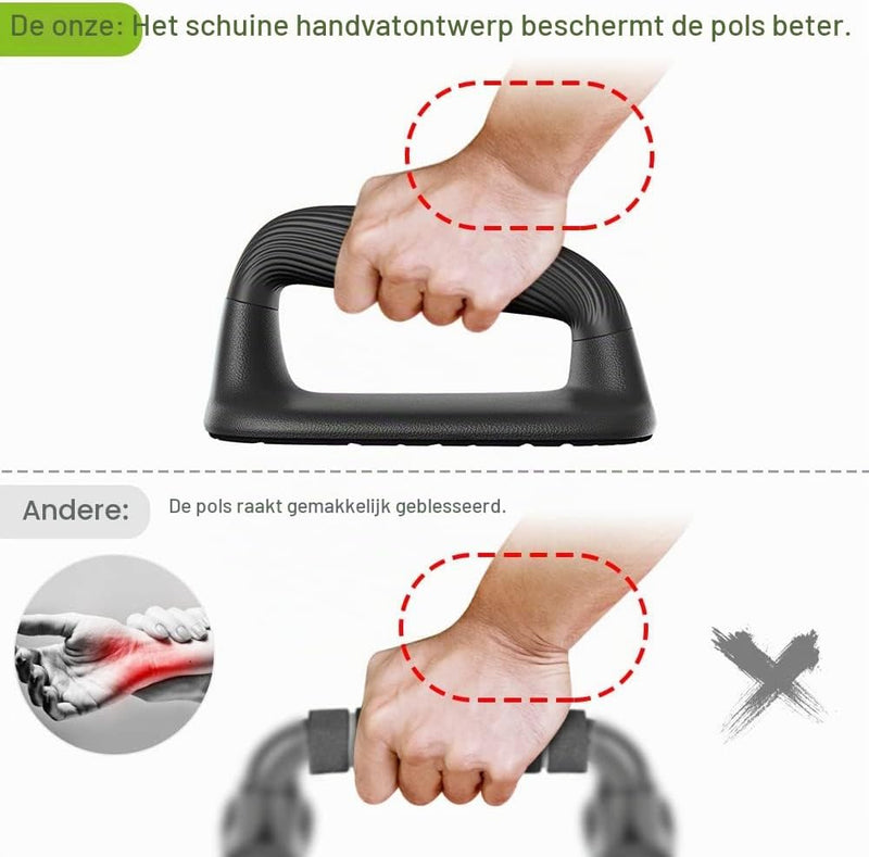Laad afbeelding in Galerijviewer, Push-up bars met ergonomische handgrepen en antislip basis – opdruksteunen – krachttraining

