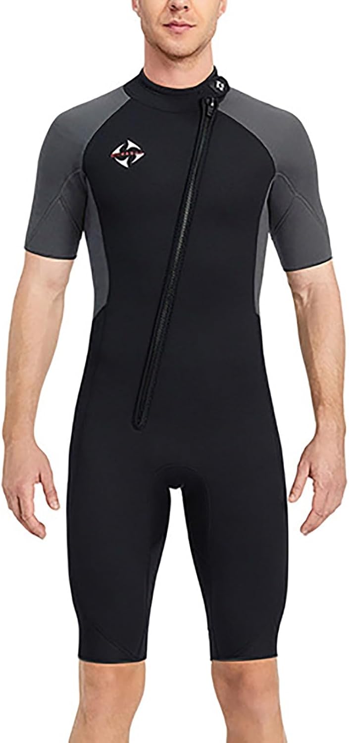 Load image into Gallery viewer, Heren wetsuit 3 mm neopreen met lange mouwen en ritssluiting – duikpak – surfpak
