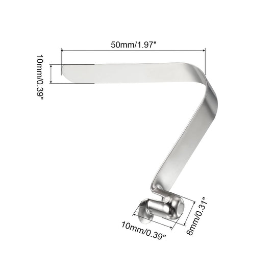 Veerklemmen voor telescopische buizen 8x5,5 mm (8 stuks) - Kajak peddel borgpennen - Tentpaal borgclips staal